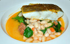 Cod with lima beans
