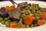 Beef with peas