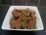 Beef with peas