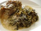 Lamb fricassee with spiny chicory