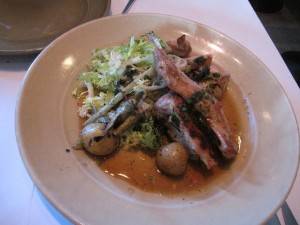 Rabbit with endives avgolemono